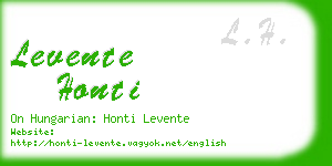 levente honti business card